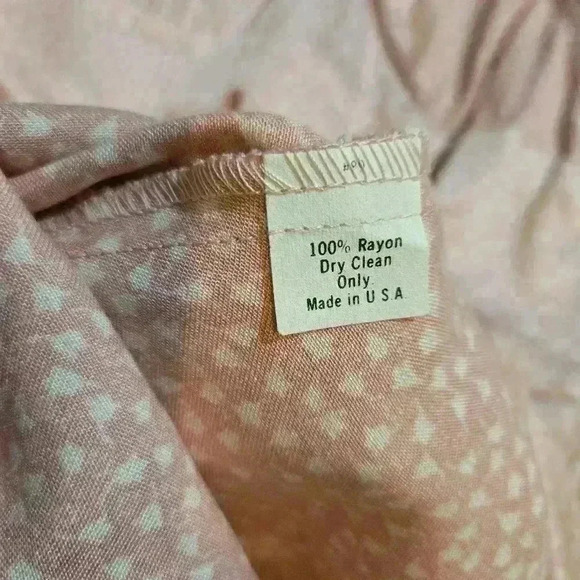 Vintage Datiani Dress 100% Rayon Pink Size 10 - Picture 9 of 9